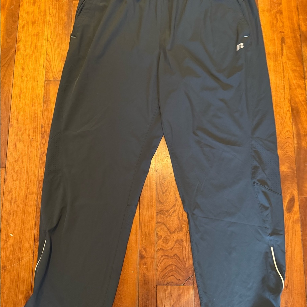 Russell Athletic Black Joggers with White Accents